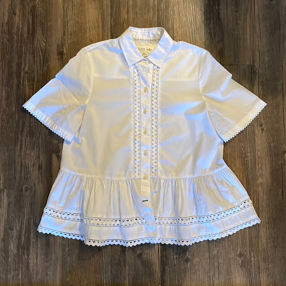 Kate Spade Broome Street Poplin Top
